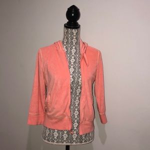 GAP TERRY CLOTH 3/4 Sleeve Zip-Up Sweatshirt